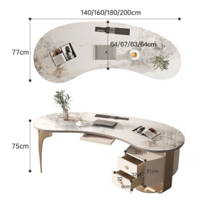 Bàn Làm Việc Giám Đốc Mặt Đá PH-BGD097-18 Cao Cấp Bàn Làm Việc Giám Đốc Mặt Đá PH-BGD097-18 Cao Cấp