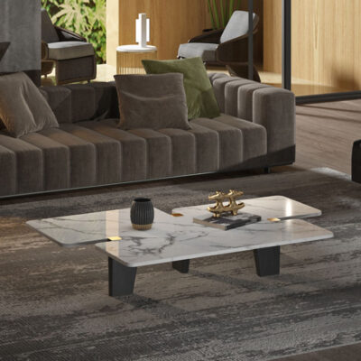Bộ Bàn Sofa Mặt Đá Ceramic Nhập Khẩu PH-BSF 8522 Cao Cấp