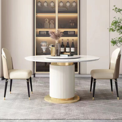 Bàn Ăn Tròn Mặt Đá PH-BA004 Nhập Khẩu Cực Đẹp Bàn Ăn Tròn Mặt Đá PH-BA004 Nhập Khẩu Cực Đẹp