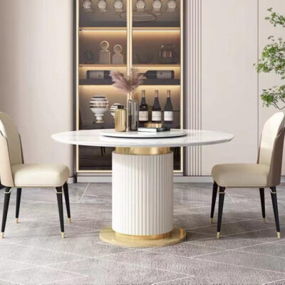 Bàn Ăn Tròn Mặt Đá PH-BA004 Nhập Khẩu Cực Đẹp Bàn Ăn Tròn Mặt Đá PH-BA004 Nhập Khẩu Cực Đẹp