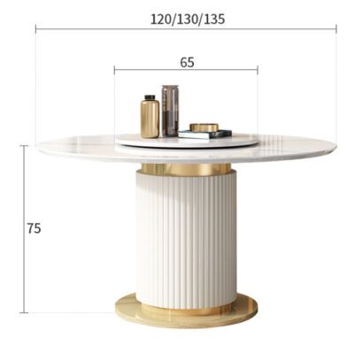 Bàn Ăn Tròn Mặt Đá PH-BA004 Nhập Khẩu Cực Đẹp Bàn Ăn Tròn Mặt Đá PH-BA004 Nhập Khẩu Cực Đẹp