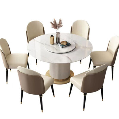 Bàn Ăn Tròn Mặt Đá PH-BA004 Nhập Khẩu Cực Đẹp Bàn Ăn Tròn Mặt Đá PH-BA004 Nhập Khẩu Cực Đẹp