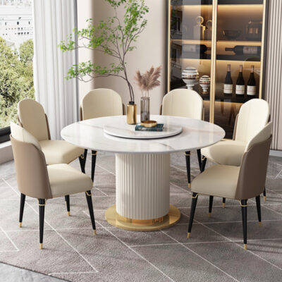 Bàn Ăn Tròn Mặt Đá PH-BA004 Nhập Khẩu Cực Đẹp Bàn Ăn Tròn Mặt Đá PH-BA004 Nhập Khẩu Cực Đẹp