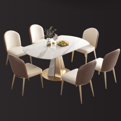Bàn Ăn Tròn Mặt Đá Nhập Khẩu PH-BA7017 Cao Cấp Bàn Ăn Tròn Mặt Đá Nhập Khẩu PH-BA7017 Cao Cấp