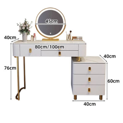 Bàn Phấn Màu Trắng Nhập Khẩu HHP-BP006 Cao Cấp Bàn Phấn Màu Trắng Nhập Khẩu HHP-BP006 Cao Cấp