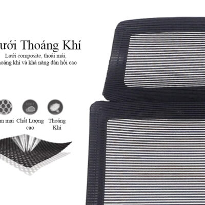 Ghế Xoay Văn Phòng Lưới Nhập Khẩu HH-GVP524-L1 Cao Cấp Ghế Xoay Văn Phòng Lưới Nhập Khẩu HH-GVP524-L1 Cao Cấp