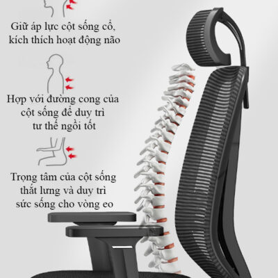 Ghế Văn Phòng Lưới Chân Xoay Nhập Khẩu HH-GVP532-L3 Cao Cấp Ghế Văn Phòng Lưới Chân Xoay Nhập Khẩu HH-GVP532-L3 Cao Cấp