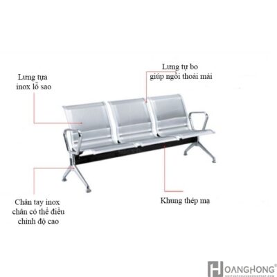 Ghế Băng Chờ Inox 5 Chỗ Nhập Khẩu PH-GBC303-5C Sang Trọng Ghế Băng Chờ Inox 5 Chỗ Nhập Khẩu PH-GBC303-5C Sang Trọng