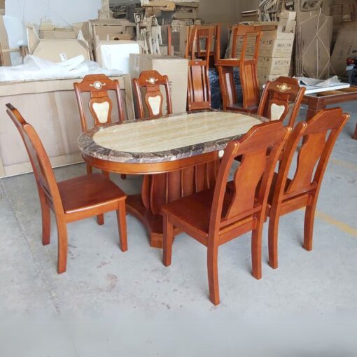 Bộ Bàn Ăn PH-BAEL007 Thiết Kế Bầu Dục Độc Đáo Và An Toàn - Hình ảnh 2