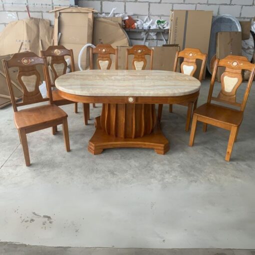 Bộ Bàn Ghế PH-BAEL008 Mặt Đá Gam Màu Ấm Tăng Tính Thẩm Mỹ