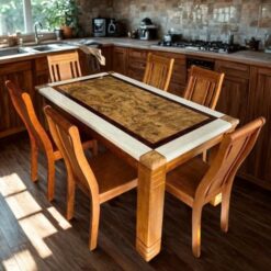 Bộ Bàn Ghế Ăn Mặt Đá 6 Chỗ PH-BA016 Vân Đá Tự Nhiên