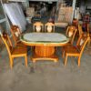 Bộ Bàn Ghế Ăn PH-BAEL014 Mặt Đá Nhập Khẩu Chống Thấm Nước