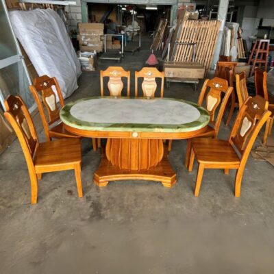 Bộ Bàn Ghế Ăn PH-BAEL014 Mặt Đá Nhập Khẩu Chống Thấm Nước