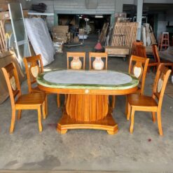 Bộ Bàn Ghế Ăn PH-BAEL014 Mặt Đá Nhập Khẩu Chống Thấm Nước