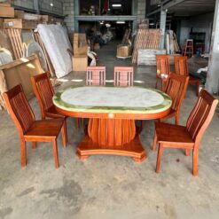 Bộ Bàn Ghế Ăn PH-BAEL014 Mặt Đá Nhập Khẩu Chống Thấm Nước