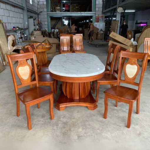 Bàn Ăn 6 Ghế PH-BAEL002 Thiết Kế Thanh Lịch Phù Hợp Mọi Căn Hộ