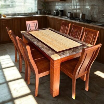 Bàn Ăn Mặt Đá Chịu Nhiệt PH-BA022 Bộ 6 Ghế Siêu Bền