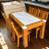 Bộ Bàn Ăn Mặt Đá Chống Nước PH-BA023 Gỗ Tự Nhiên 6 Ghế