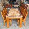 Bàn Ăn Mặt Đá Chân Gỗ Cao Su PH-BA029 Bền Chắc Theo Năm Tháng