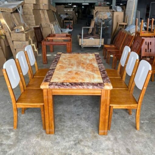 Bàn Ăn Mặt Đá Cho Gia Đình 4–6 Người PH-BA031 Sang Trọng
