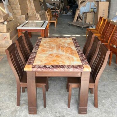 Bộ Bàn Ăn Mặt Đá Cho Căn Hộ Chung Cư PH-BA032 Tiết Kiệm Diện Tích