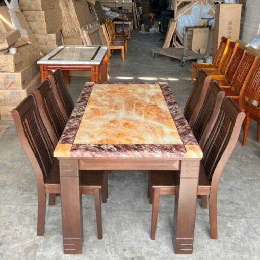Bộ Bàn Ăn Mặt Đá Cho Căn Hộ Chung Cư PH-BA032 Tiết Kiệm Diện Tích