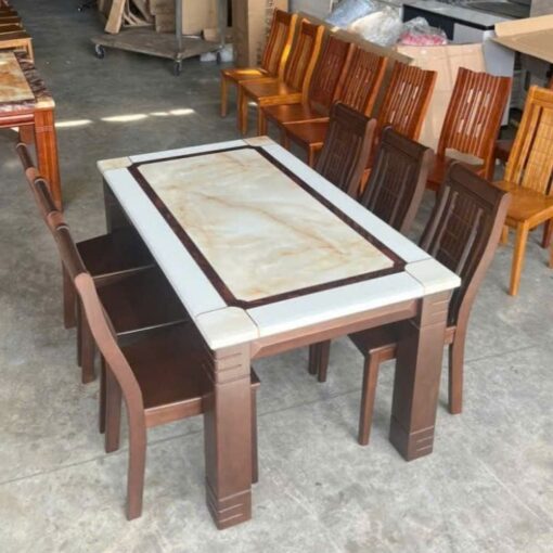 Bàn Ăn Mặt Đá Cho Biệt Thự PH-BA035 Nhà Cấp 4 Cao Cấp