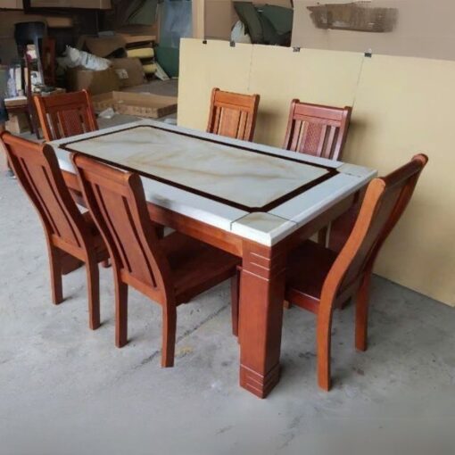 Bàn Ăn Mặt Đá Tặng Vợ PH-BA036 Quà Tặng Tân Gia Ý Nghĩa