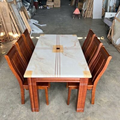Bộ Bàn Ăn Mặt Đá 6 Ghế PH-BA041 Freeship + Kiểm Hàng