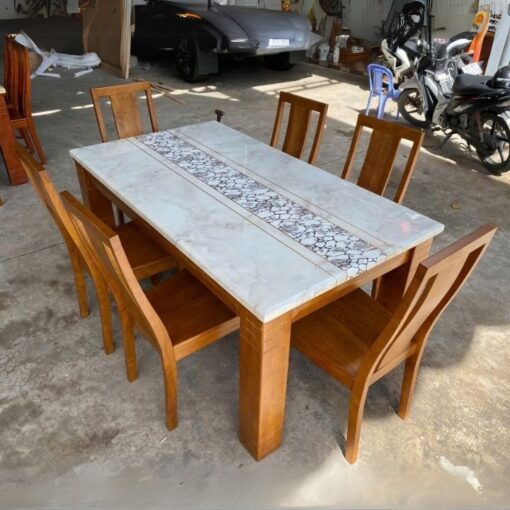 Bàn Ăn Mặt Đá PH-BA043 Quà Tặng Tân Gia Lý Tưởng