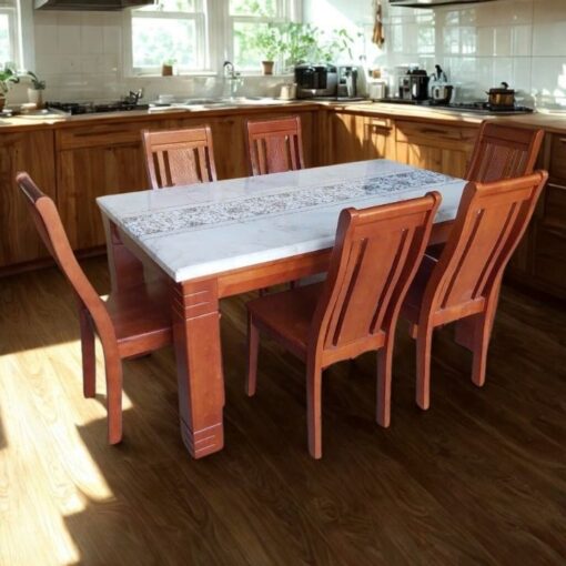 Bàn Ăn Mặt Đá 6 Ghế PH-BA044 Hàng Mới Về, Ưu Đãi Lớn