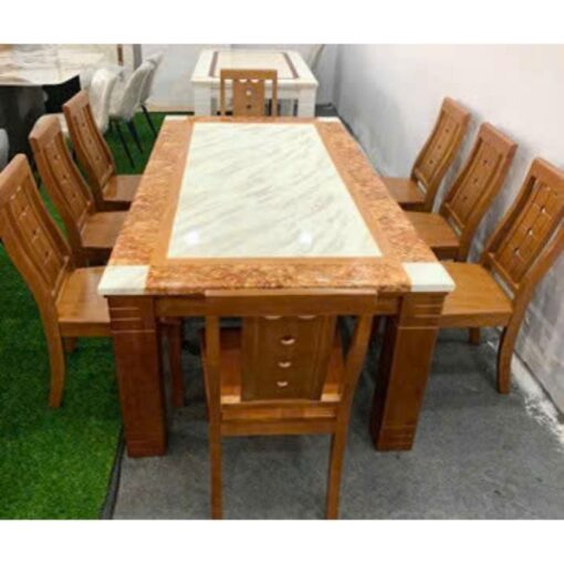 Mua Bàn Ăn Mặt Đá 6 Ghế PH-BA045 Tặng Lót Bàn Cao Cấp