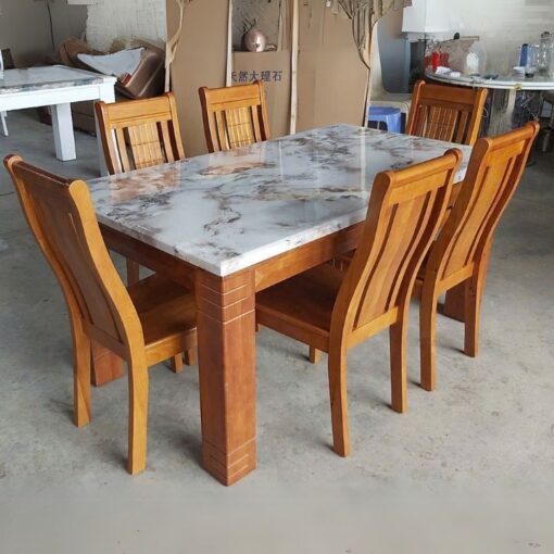 Bàn Ăn Mặt Đá 6 Ghế Đẹp PH-BA049 Giá Tốt Cuối Tuần