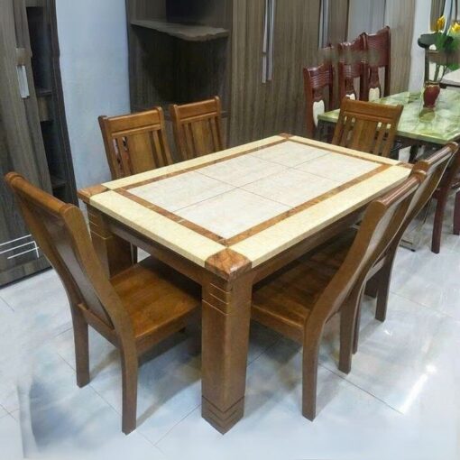 Bàn Ăn Mặt Đá Phong Cách Hiện Đại PH-BA051 6 Ghế Cao Cấp