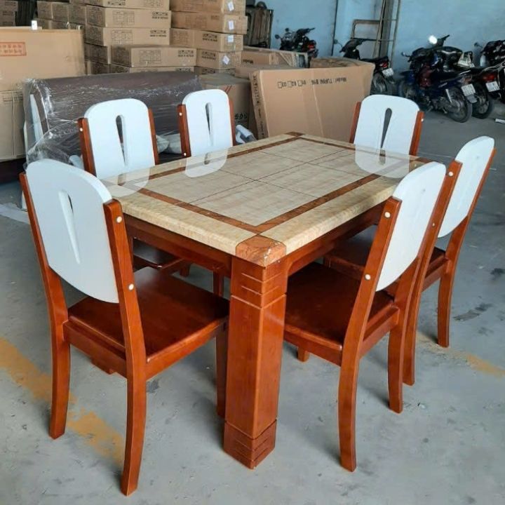 Bộ Bàn Ăn Phong Cách Hàn Quốc PH-BA054 Mặt Đá Nhẹ Nhàng