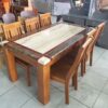 Bộ Bàn Ghế Ăn 6 Chỗ Mặt Đá Marble PH-BA062 Thiết Kế Đẹp Cho Gia Đình