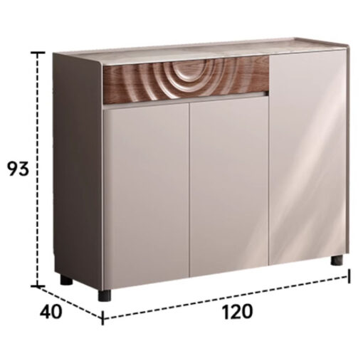 Tủ Giày Gỗ MDF Hiện Đại TG C100-10 Màu Trắng Vân Gỗ Cánh Mở Có Hộc Kéo Tiện Lợi - Hình ảnh 2