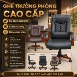 Ghế Trưởng Phòng HHP-GTP8017 Simily Nhập Khẩu, Tăng Giảm Chiều Cao, Gật Gù, 2 Màu Đen Nâu Ghế Trưởng Phòng HHP-GTP8017 Simily Nhập Khẩu, Tăng Giảm Chiều Cao, Gật Gù, 2 Màu Đen Nâu
