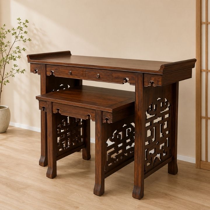 Bộ Bàn Thờ Đại Kèm Bàn Cúng Cơm HH-B19 Cho Gian Thờ Thêm Chỉn Chu Bộ Bàn Thờ Đại Kèm Bàn Cúng Cơm HH-B19 Cho Gian Thờ Thêm Chỉn Chu - Ảnh 7
