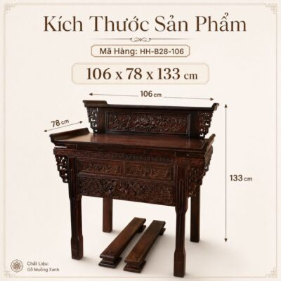 Bàn Thờ Gia Tiên 2 Tầng An Phúc HH-B28 Gỗ Muồng Xanh – Tôn Nghiêm Không Gian Thờ Cúng Việt Bàn Thờ Gia Tiên 2 Tầng An Phúc HH-B28 Gỗ Muồng Xanh – Tôn Nghiêm Không Gian Thờ Cúng Việt