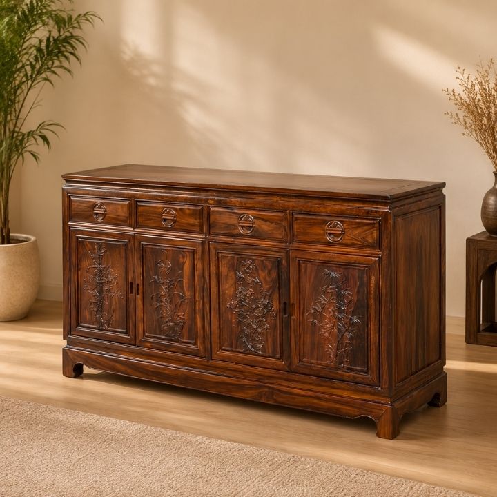 Tủ Trang Trí Gỗ Muồng Xanh HH-T13 Nét Trầm Sang Cho Không Gian Sống Tủ Trang Trí Gỗ Muồng Xanh HH-T13 Nét Trầm Sang Cho Không Gian Sống