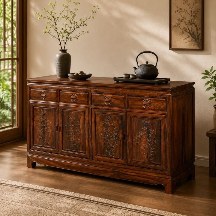 Tủ Trang Trí Gỗ Muồng Xanh HH-T13 Nét Trầm Sang Cho Không Gian Sống Tủ Trang Trí Gỗ Muồng Xanh HH-T13 Nét Trầm Sang Cho Không Gian Sống