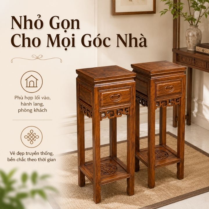 Ghế Đôn Gỗ Muồng Xanh HH-D5 Dáng Cao Sang Trọng Ghế Đôn Gỗ Muồng Xanh HH-D5 Dáng Cao Sang Trọng - Ảnh 4