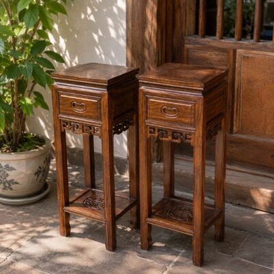 Ghế Đôn Gỗ Muồng Xanh HH-D5 Dáng Cao Sang Trọng Ghế Đôn Gỗ Muồng Xanh HH-D5 Dáng Cao Sang Trọng