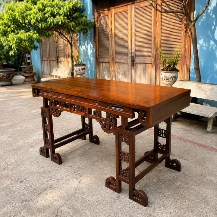 Bàn Cuốn Thư Gỗ Muồng Xanh HH-B17 Tôn Nét Trang Nghiêm Cho Không Gian Thờ Việt Bàn Cuốn Thư Gỗ Muồng Xanh HH-B17 Tôn Nét Trang Nghiêm Cho Không Gian Thờ Việt - Ảnh 2