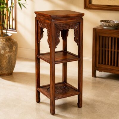 Đôn Vuông Gỗ Muồng Xanh Hai Tầng HH-B20 – Một Góc Nhỏ, Thêm Nhiều Chất Riêng