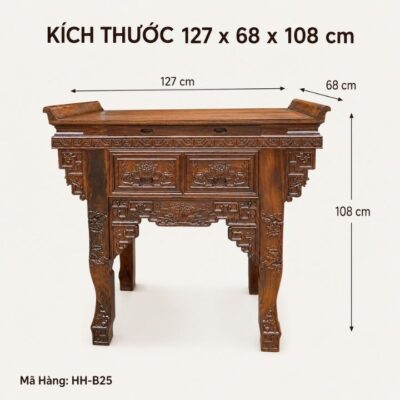 Bàn Thờ Gia Tiên Gỗ Muồng Xanh HH-B25 – Vẻ Đẹp Trang Nghiêm Trong Không Gian Thờ Việt Bàn Thờ Gia Tiên Gỗ Muồng Xanh HH-B25 – Vẻ Đẹp Trang Nghiêm Trong Không Gian Thờ Việt