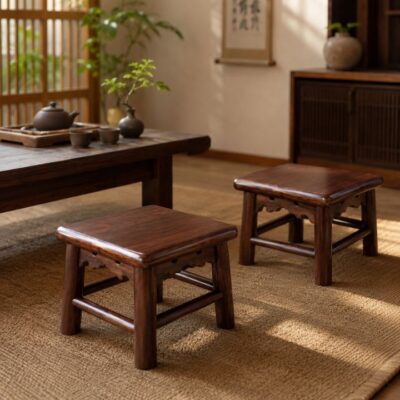 Ghế Đôn Vuông Gỗ Muồng Xanh HH-D17A Nhỏ Gọn, Chắc Chắn Ghế Đôn Vuông Gỗ Muồng Xanh HH-D17A Nhỏ Gọn, Chắc Chắn