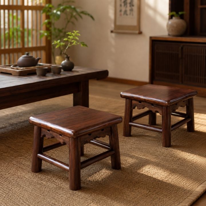 Ghế Đôn Vuông Gỗ Muồng Xanh HH-D17A Nhỏ Gọn, Chắc Chắn Ghế Đôn Vuông Gỗ Muồng Xanh HH-D17A Nhỏ Gọn, Chắc Chắn - Ảnh 6