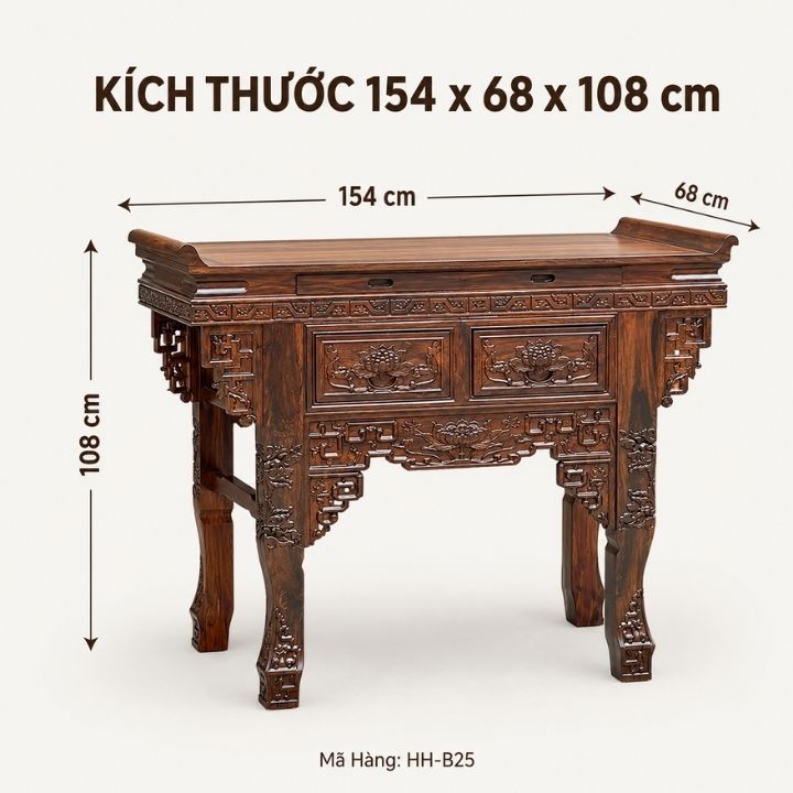 Bàn Thờ Gia Tiên Gỗ Muồng Xanh HH-B25 – Vẻ Đẹp Trang Nghiêm Trong Không Gian Thờ Việt Bàn Thờ Gia Tiên Gỗ Muồng Xanh HH-B25 – Vẻ Đẹp Trang Nghiêm Trong Không Gian Thờ Việt